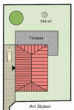 Halle (Saale) nördlich: Bungalow-Neubau auf 534 qm Baugrundstück - Lageplan