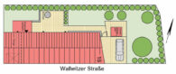 Petersberg OT Teicha: Einfamilienhaus mit Einbauküche, Solar und Garage - Lageplan