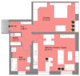 Halle-Kröllwitz: Wohnungen mit 2 bis 5 Zi., Aufzug, Balkon/Terrasse, PKW - Grundriss - 1. Obergeschoss, WE 04