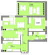 Halle-Kröllwitz: Wohnung 10 mit 22 qm großer Terrasse, optional mit PKW-Stellplatz - Grundriss - 2. Obergeschoss, WE 10